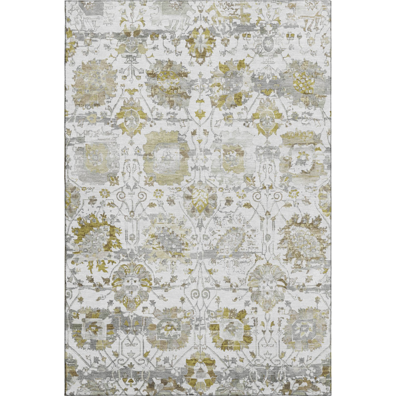 Premium Machine Washable Lubbers AMF1732 Global Rug, Rectangle 8' x 10'