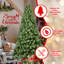 Arbre de Noël 7 pi en PVC pré-éclairé avec 400 lumières UL, 1072 pointes, fil de mémoire à dépliage automatique, assemblage facile avec support en métal stable - arbre de Noël artificiel complet-1956689154-1956689158