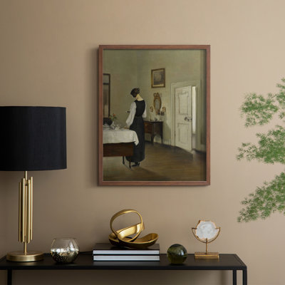 «Vintage Portrait Print CXLII», reproduction encadrée - bois massif