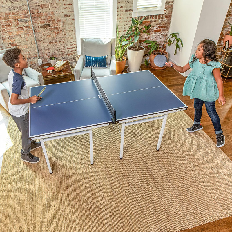Space Saver Ping Pong Table - Compact and Durable Design for Any Space - 100% Pre-Assembled - Mid-Size Portable Table Tennis Table