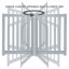 Barrière pour animaux pliable autoportante en bois massif pour chiens, 3 panneaux pour les portes, les escaliers, les couloirs, etc.-90636806-88357167