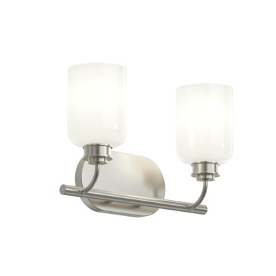 Reines Two-Light Bath Vanity with Opal Glass Shades