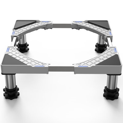 Adjustable Washing Machine Stand with Stainless Steel Legs, Appliance Riser Base for Laundry Room and Kitchen