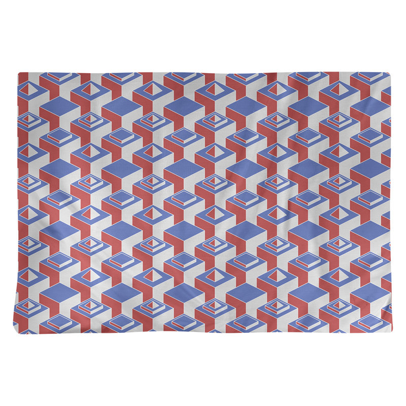 Napperon classique en coton 18 po Skyscraper, Bleu/rouge, polyester