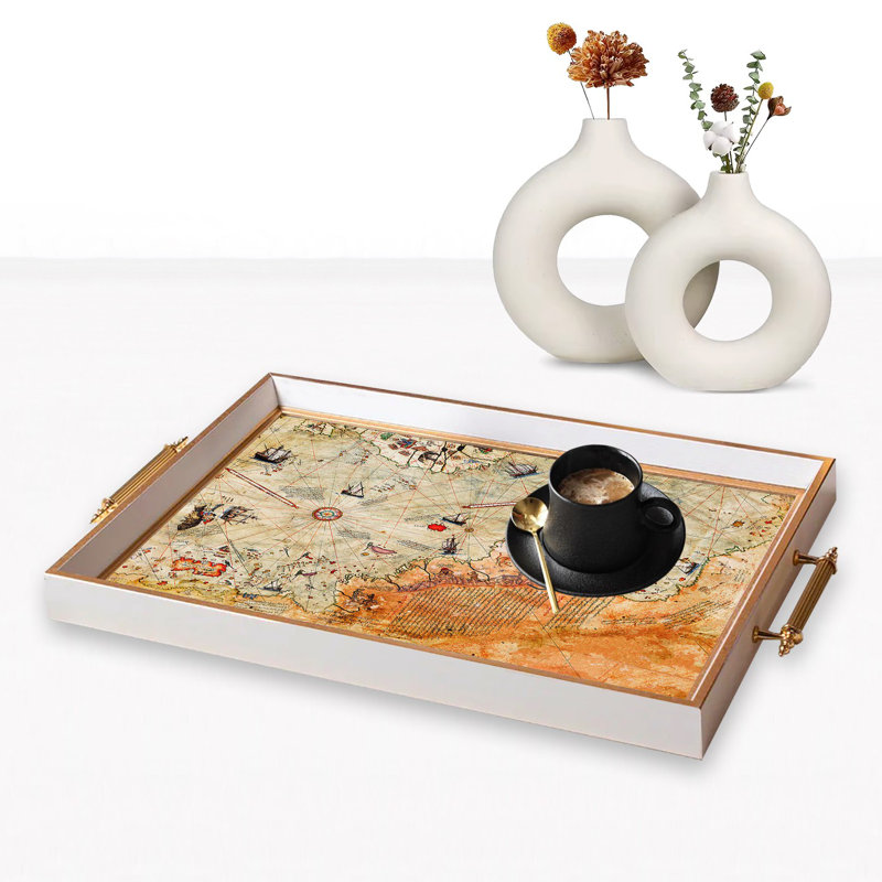 Elegant Glass Tray, 19.7 x 11.4 x 1.4 inches | 100% Durable Glass Construction | Easy to Clean with Damp Cloth | Ideal for Serving, Decorative Display, and Organizing | Stylish Addition to Home Décor