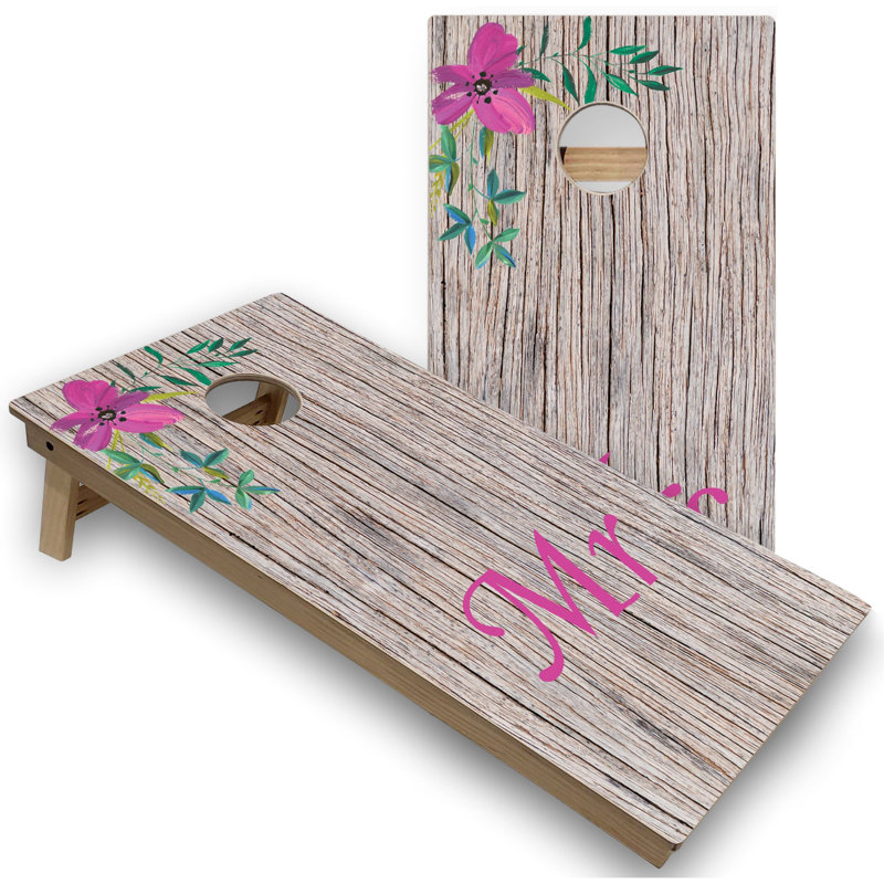 Planches Mr et Mme Cornhole avec étui et lumières