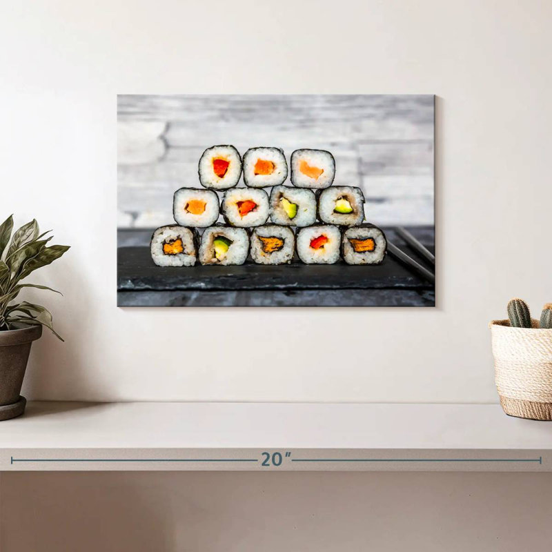 Tranches de sushi, H 8 po x l 12 po