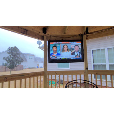 The TV Shield 60" to 65" Outdoor TV Enclosure, Full Weatherproofing with Dual Locks, Clear Polycarbonate Front, Ventilation, and More