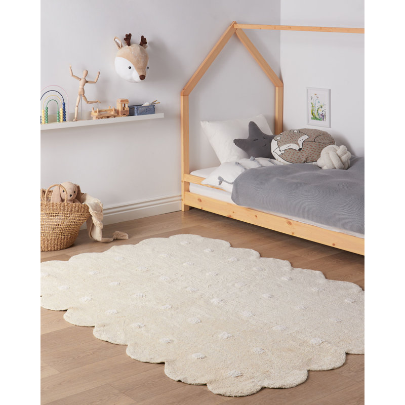 Hughestown Dots Cotton Hand Tufted 140cm X 200cm Area Rug
