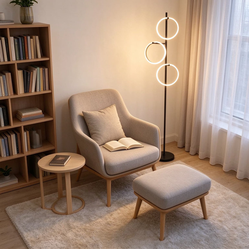 Modern LED Tree Floor Lamp with Detachable Lights, Stepless Dimming and Reinforced Buckle, Warm White Standing Light for Living Room Bedroom