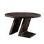 Table de salle à manger Hols, plateau en bois brun espresso de 54 po, pieds en piédestal en angle