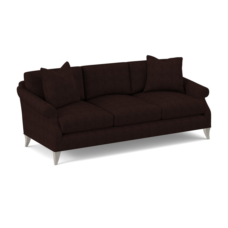 Turner Upholstered 86'' Sofa, Bisque, Margaret Mahogany Polyester Blend
