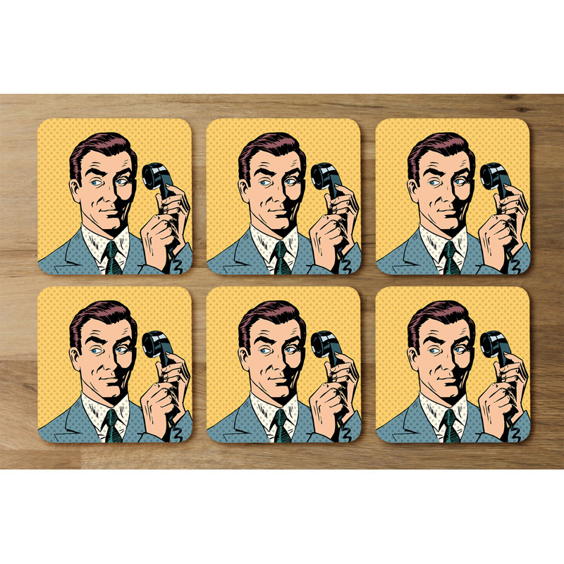 Drooff Square 6 Piece Coaster Set