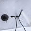 Robinet de douche noir mat 2 pour baignoire et - laiton massif, équilibré, résistant à la rouille, douchette à main 59 po, 2 gallons par minute, nickel, avec pinces de fixation, vis, poignées murales, antirouille, écrous à main