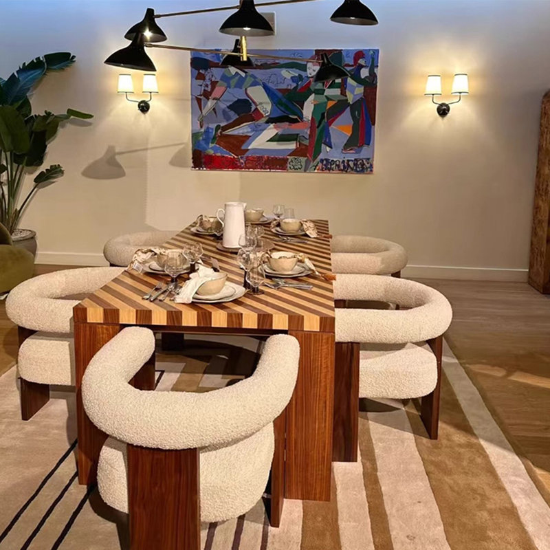 Rectangular French-style dining table, 29.9"H x 70.87"L x 35.4"W