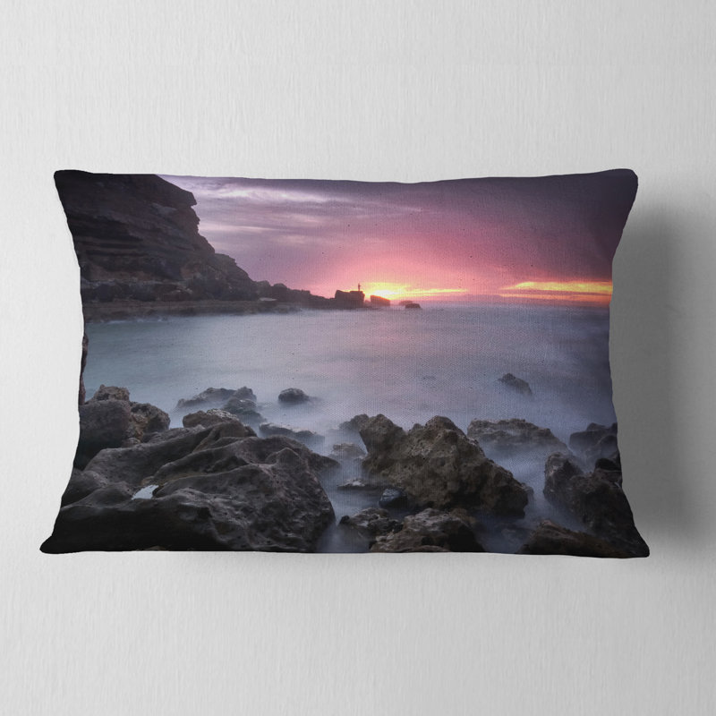 Coussin décoratif Sunset at Samarra Seashore Sintra - Sea & Shore, Rectangle, 12 po x 20 po