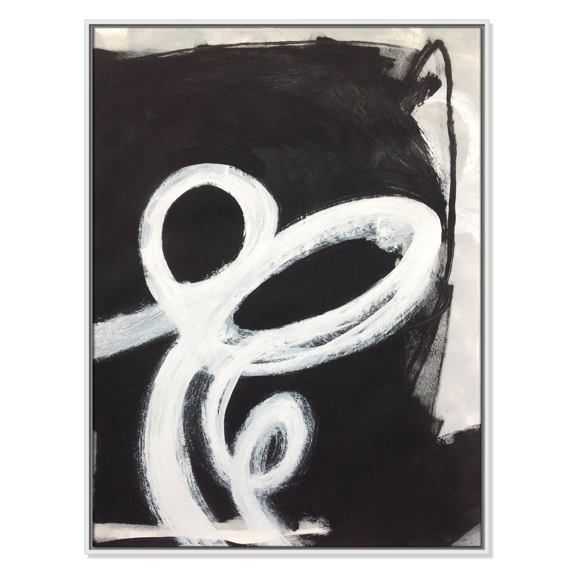 Ansonia Swirly Swirls II Print by , White Floater Framed, No Mat, 41.5" H x 31.5" W x 2" D