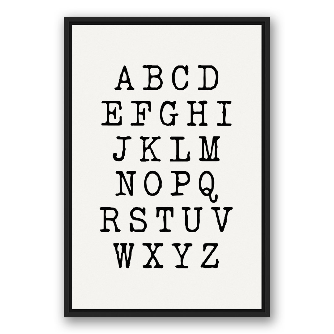 " Typewriter Alphabet " Ebern Designs 