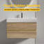 36"  Rough Oak+Rough Oak Bathroom Vanity With White Engineered Quartz Sink And Soft Drawers, Wall Mounted Floating Bathroom Vanity For Modern Bathroom, Without Drainage And Faucet, Kd