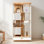 Panoramic Glass Compact Solid Wood Cat House with Integrated Litter Box