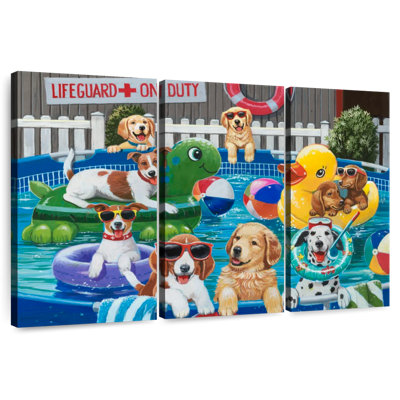 Chiot à la piscine