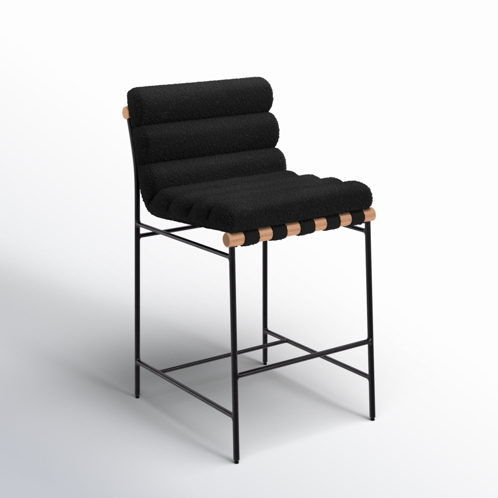 Eila 25" Bar Stool, Black
