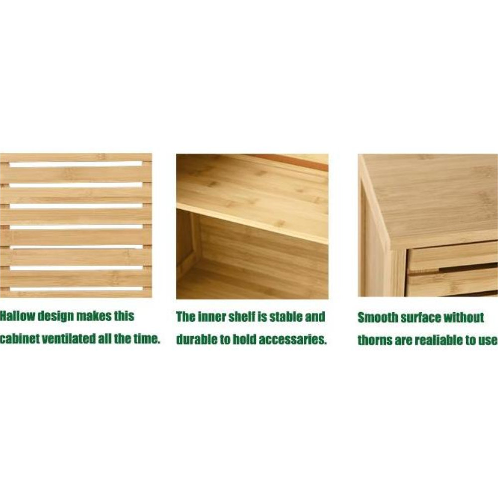 Red Barrel Studio® Wojtek Bamboo 2 Tier Bathroom Wall with