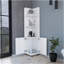 Grande armoire de rangement à 2 portes et 4 tablettes Klay - blanc