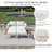 Modern Outdoor Daybed Patio Metal Daybed-668320074