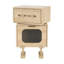 Table d'appoint rotative avec plateau en verre Natural Color