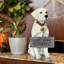Statue de jardin Welcome Don't Stop Retriever