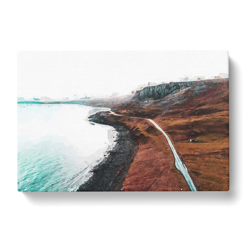 Coast Of Isle Of Skye In Scotland In Abstract - Wrapped Canvas Print, 40cm H x 60cm W x 3cm D