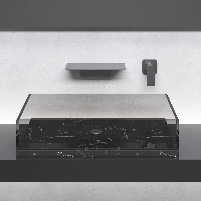 Robinet pour salle de bain Gunmetal Waterfall, Gris