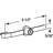 Showcase Window Key Lock, 9/16 In. X 5-1/2 In., Steel, Chrome Plated, Fits 5/16 In. Glass