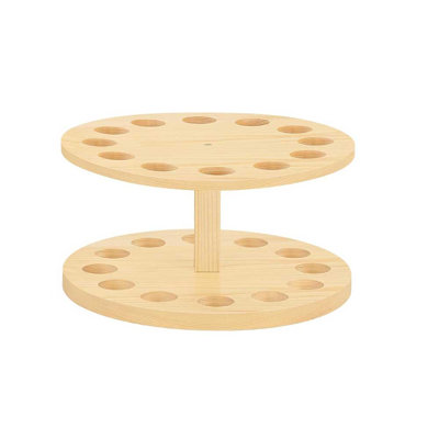 Support vertical pour cannes à pêche, tablette de rangement ronde en bois pour garage, pouvant contenir 12 cannes à pêche