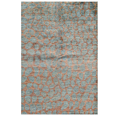 Hand-Knotted High-Quality Blue Area Rug