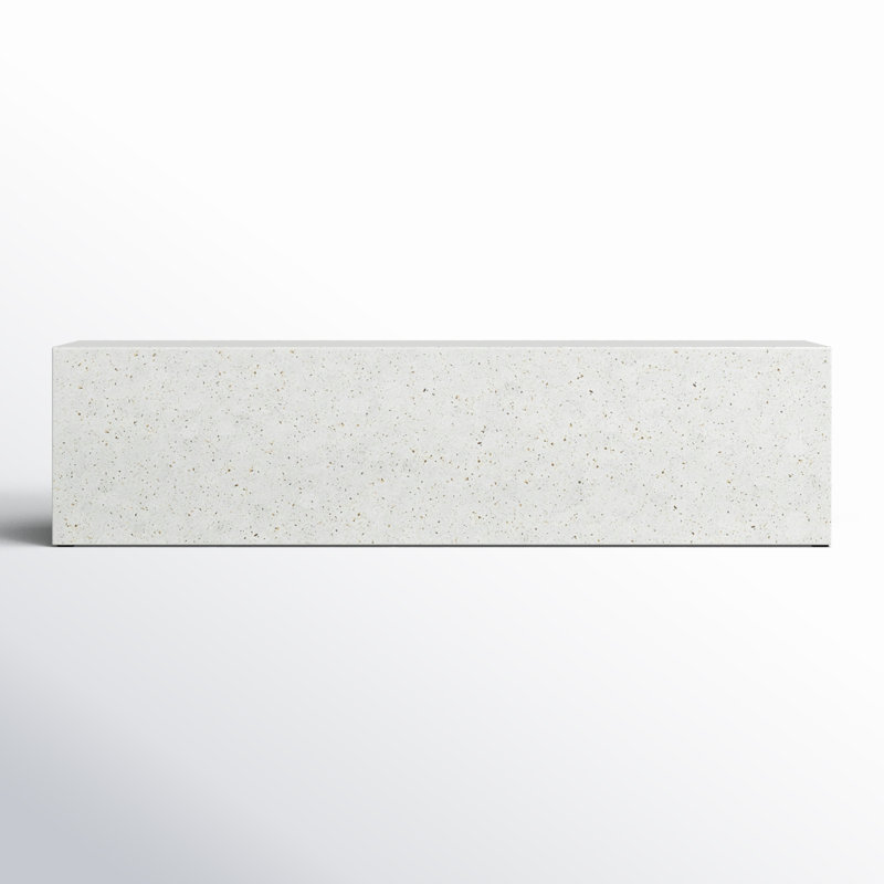 Mixx Bench, Ivory Terrazo, 18"H x 70.75" W x 14" D