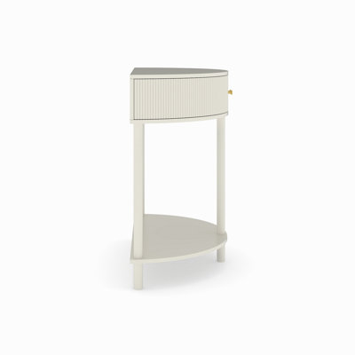 Modern 31.5" Fluted Semi-Circle Narrow Console Table
