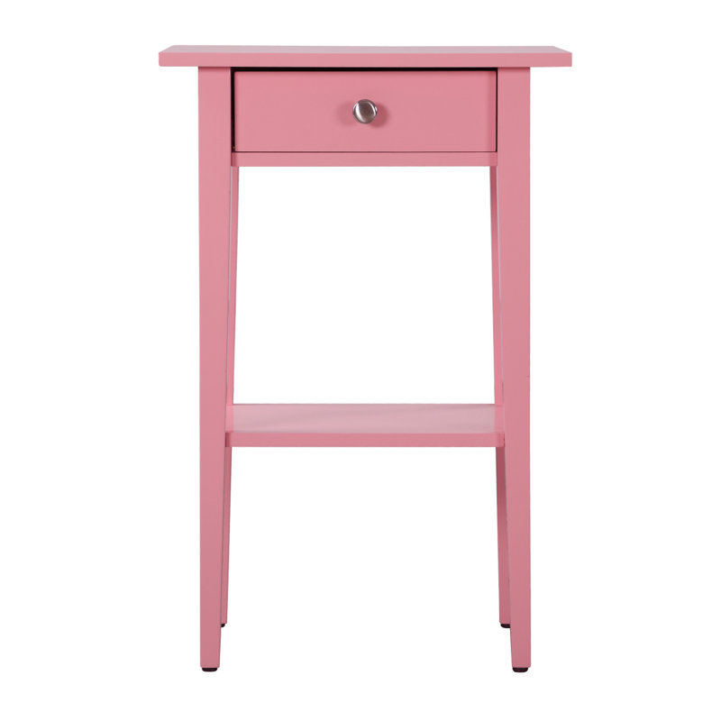 Table de chevet élégante et contemporaine, Rose