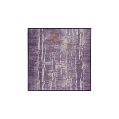 Machine Washable Purple Area Rug