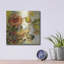 Art mural en métal luxueux «Floral Joy» par Silvia Vassileva, 36 po x 36 po-101680174