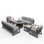 Ensemble de conversation en osier / rotin pour 10 personnes avec coussins Areefa-703109424
