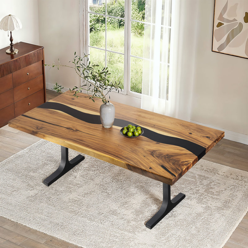 Wineglass Rectangle Dining Table, 30.4"H x 72"L x 36"W
