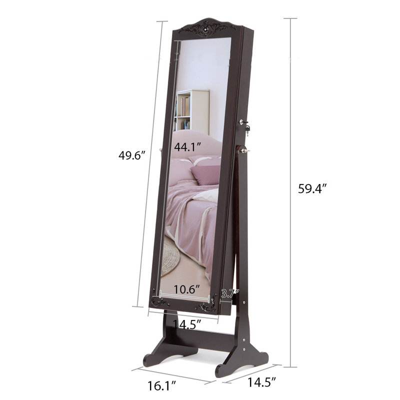 Armoire à bijoux avec miroir