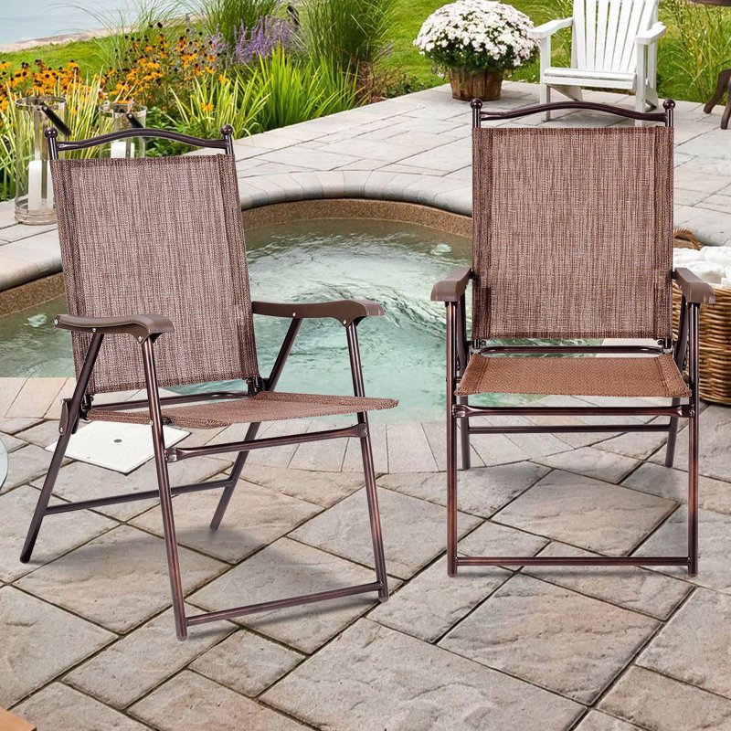Chaise de patio Alvo, Brun