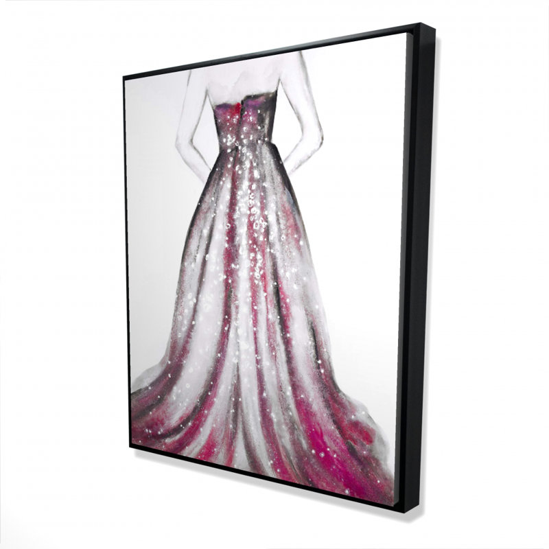 «Pink Princess Dress» sur toile, H 60 po x l 48 po