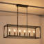 Lustre linéaire pour îlot de cuisine à 6 lumières Entrekin
