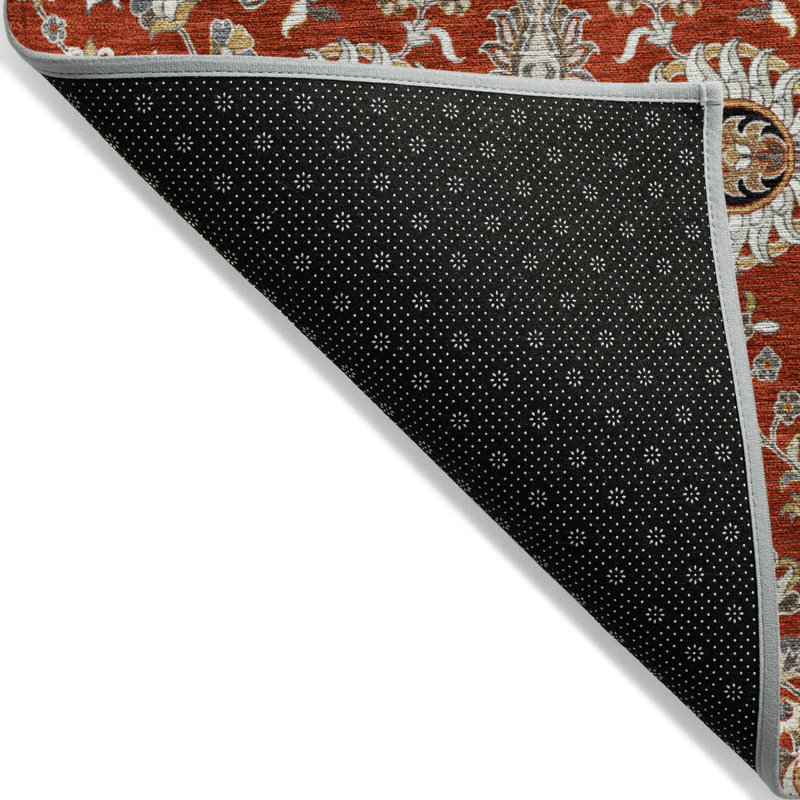 Machine Washable Indoor/Outdoor Husby ACN2192 Global Rug, Rectangle 8' x 10'