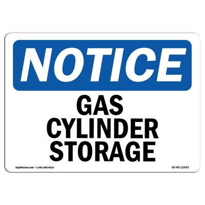 Notice Gas Cylinder Storage