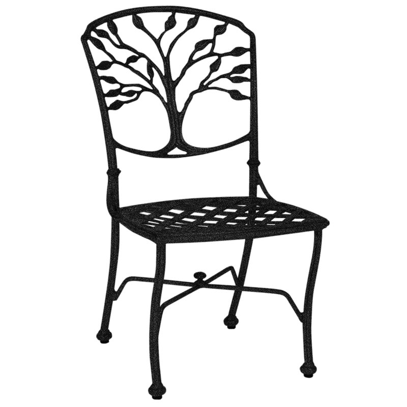 Wiltshire Outdoor Dining Armchair, Textured Black, 19.25", Hedge Flannel Sunbrella® Flannel